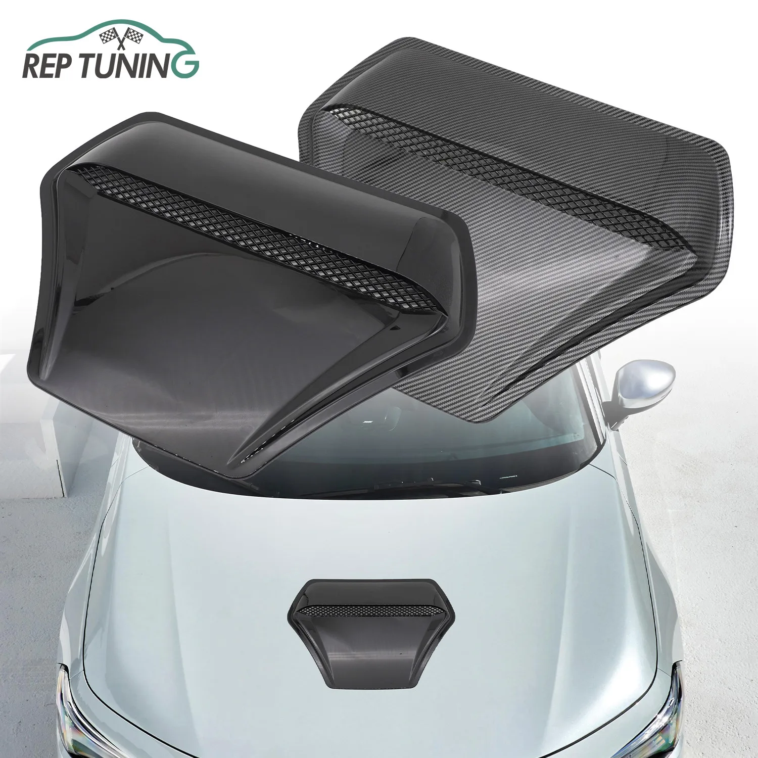 Évents De Capot Universels En ABS - Pour RS MK2 - Noir - Grille D'Aération Performance - Design Sport