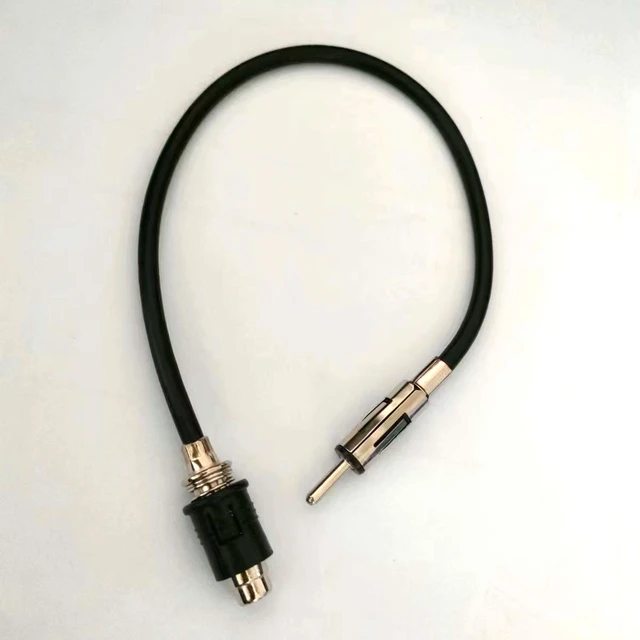 Adaptateur Radio stéréo ISO à Din pour voiture, connecteur de mât d'antenne  en alliage, prise aérienne AM/FM, câble d'amplificateur de Signal Audio -  AliExpress