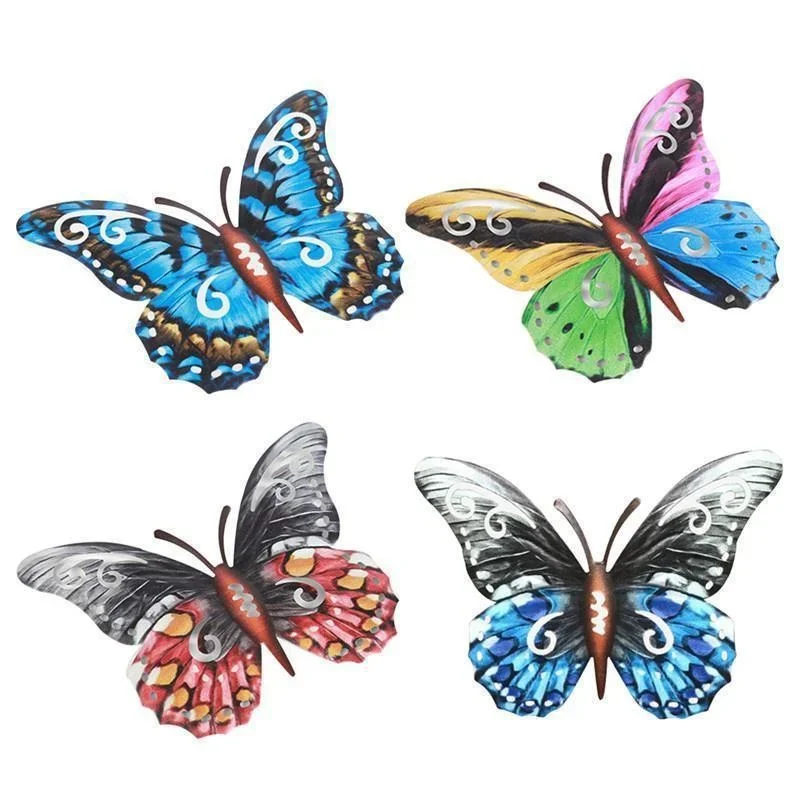 Metal Butterflies Wall Art Garden Ornament Butterfly Home Outdoor Decor - Image 4