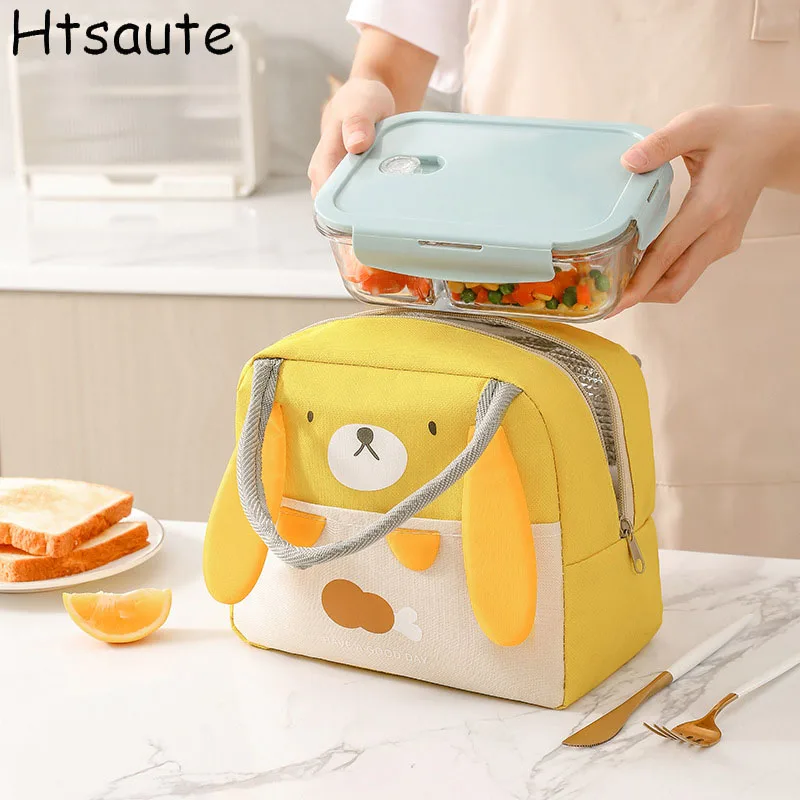 

Lunch Bag Office Worker Bring Meals Thermal Pouch Child Picnic Beverage Snack Fruit Keep Fresh Handbags Food Bags