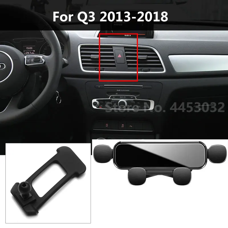 

Автомобильный держатель для Audi Q3 F3B 8UG 8UB 2013-2022 гравитационный навигационный кронштейн без блокировки крепления на вентиляционное отверстие