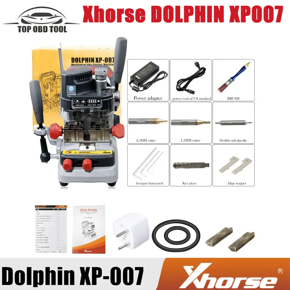 

Xhorse Condor DOLPHIN XP007 XP-007 Manually Key Cutting Machine for Laser, Dimple and Flat Keys DOLPHIN XP-007 Cutter