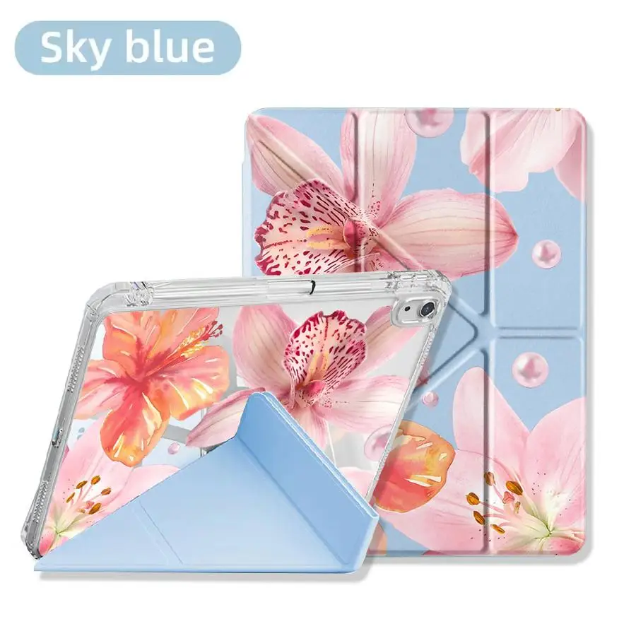 Y-Fold Pink Lily Tablet Holder Cover