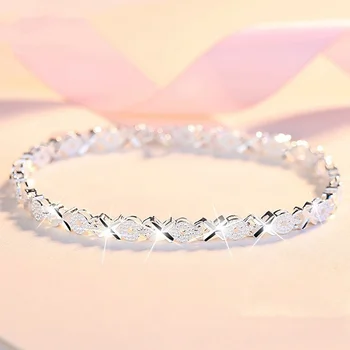 925 Sterling Silver Bracelet Fashion Multiple Styles Bracelet Chain For Women Fashion Luxury Charm Bracelet Wedding Jewelry Gift 1