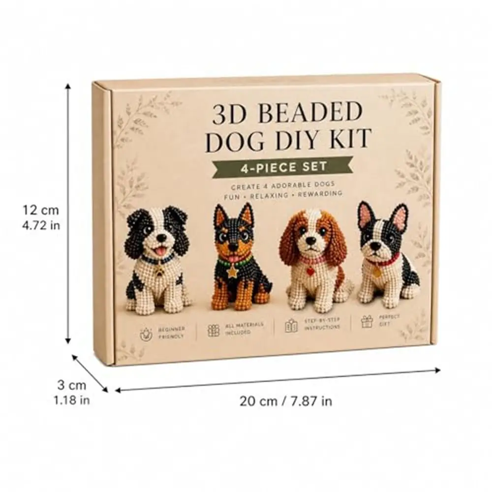 Kit Fai-da-Te per Ricamo con Perline a Forma di Animali, Set Artistico Educativo Colorato 3D per Creare Portachiavi con Animali - immagine 6