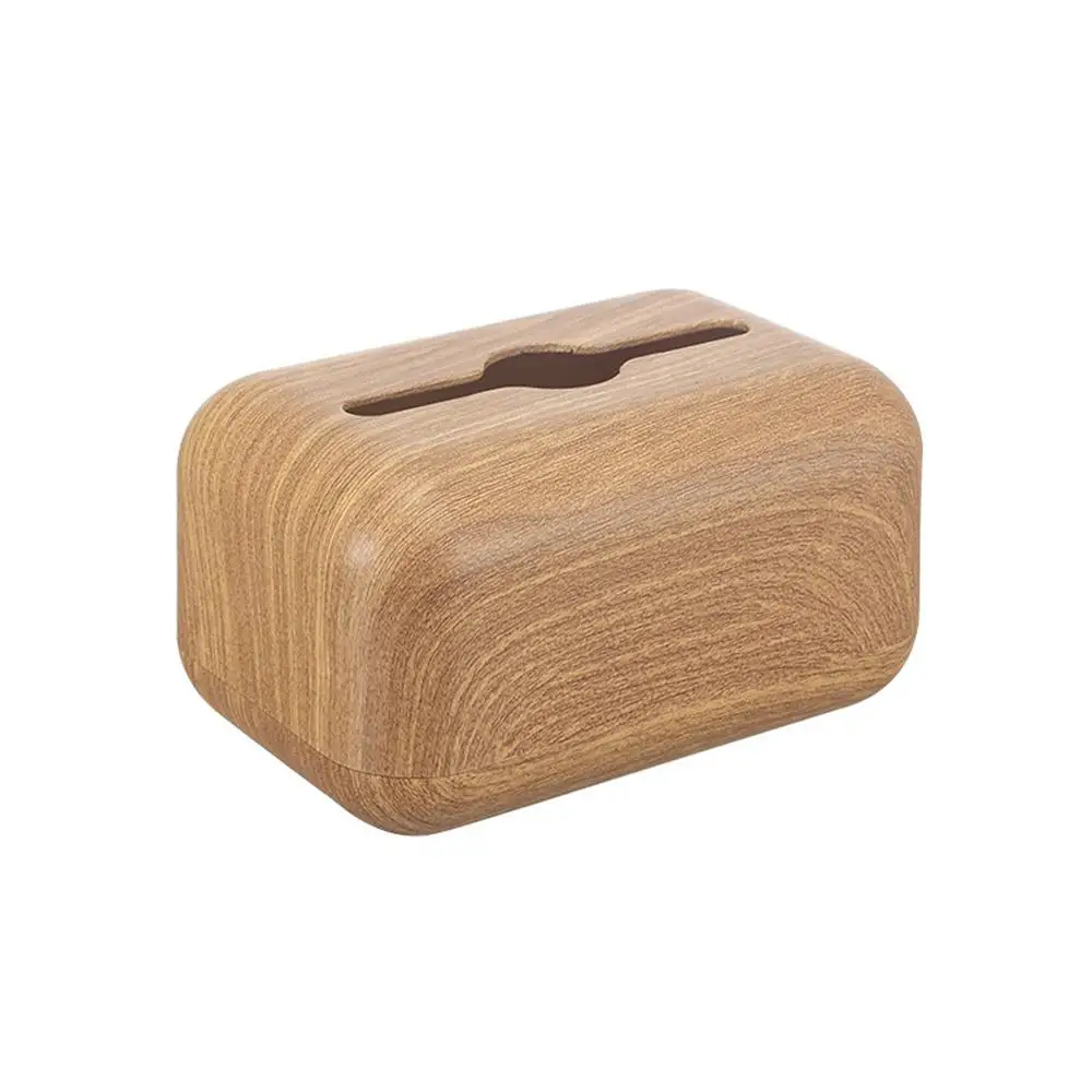 Japanese Tissue Box Napkin Storage Holder Wooden Cover ABS Toilet Paper Case Container Simple Stylish Home Car Desktop Organizer 4