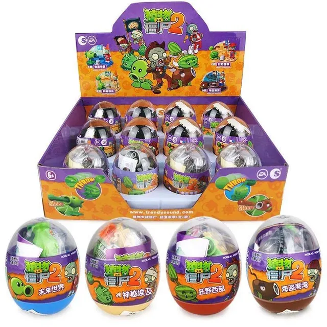 Original Plants Vs. Zombies Gacha PVZ Gashapon Building Blocks Toys 2