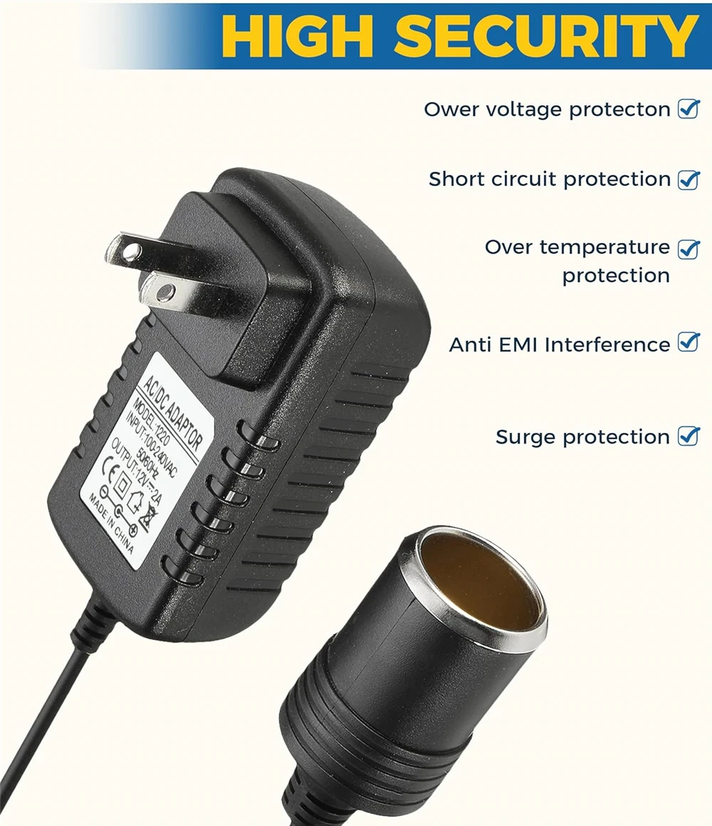100pc 12V 2A AC-DC 변환기 자동차 담배 라이터 소켓 전원 어댑터, 24W 자동차 전원 AC/DC 변환기, 전원 공급 장치 인버터