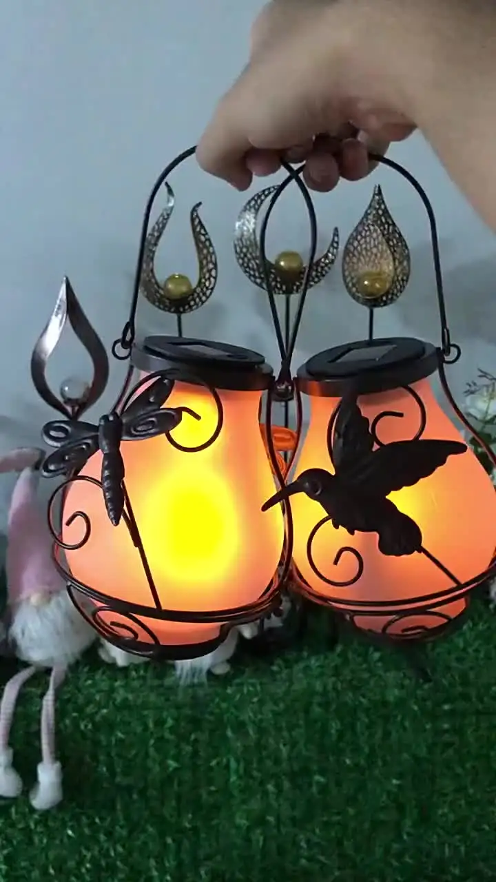 Солнечный фонарь Dragonfly из стекла