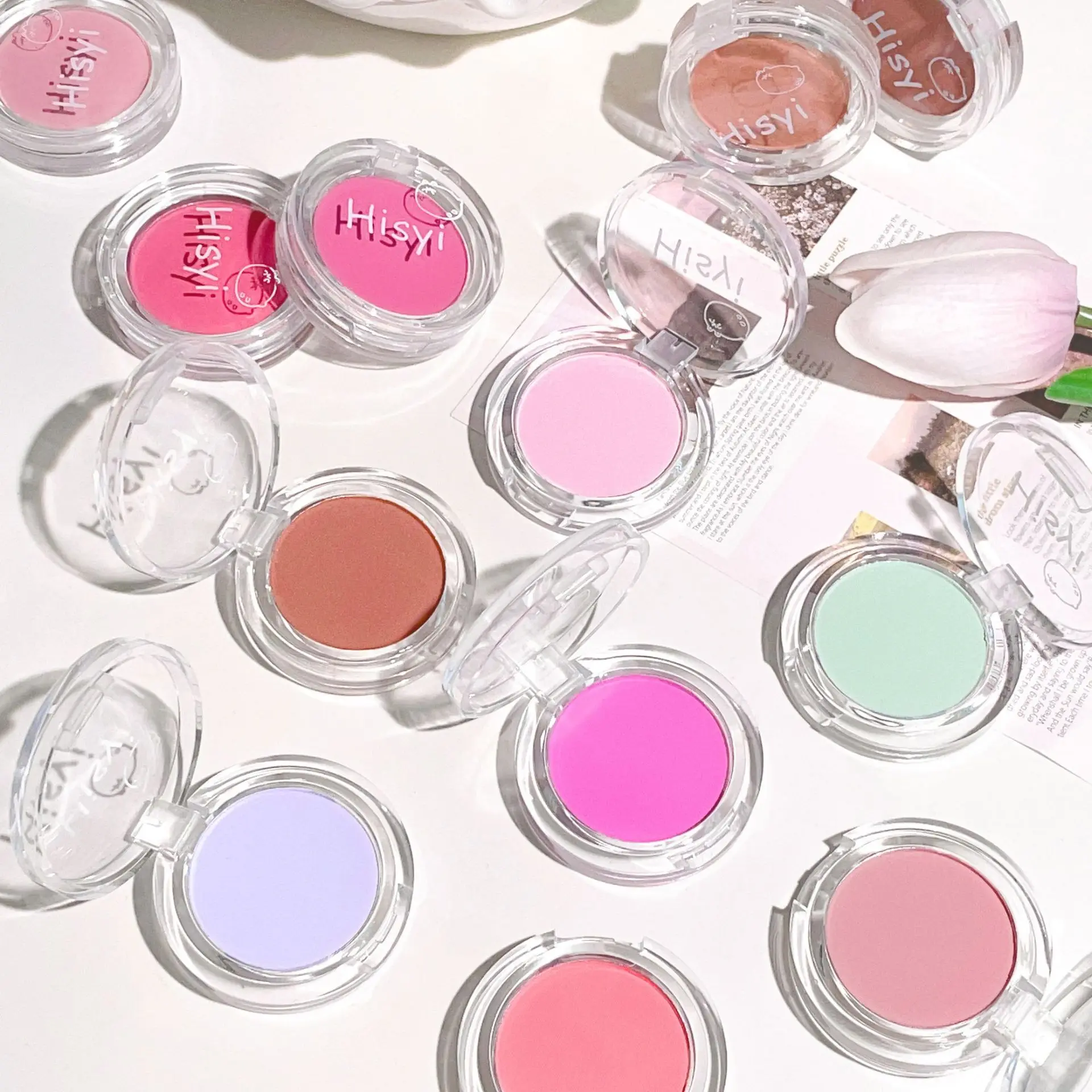 Monochrome Blush Palette Rose Orange Soft Mist Girl Blusher Powder Natural Face Makeup Matte Peach Rouge Contour Shadow Palette powder blusher