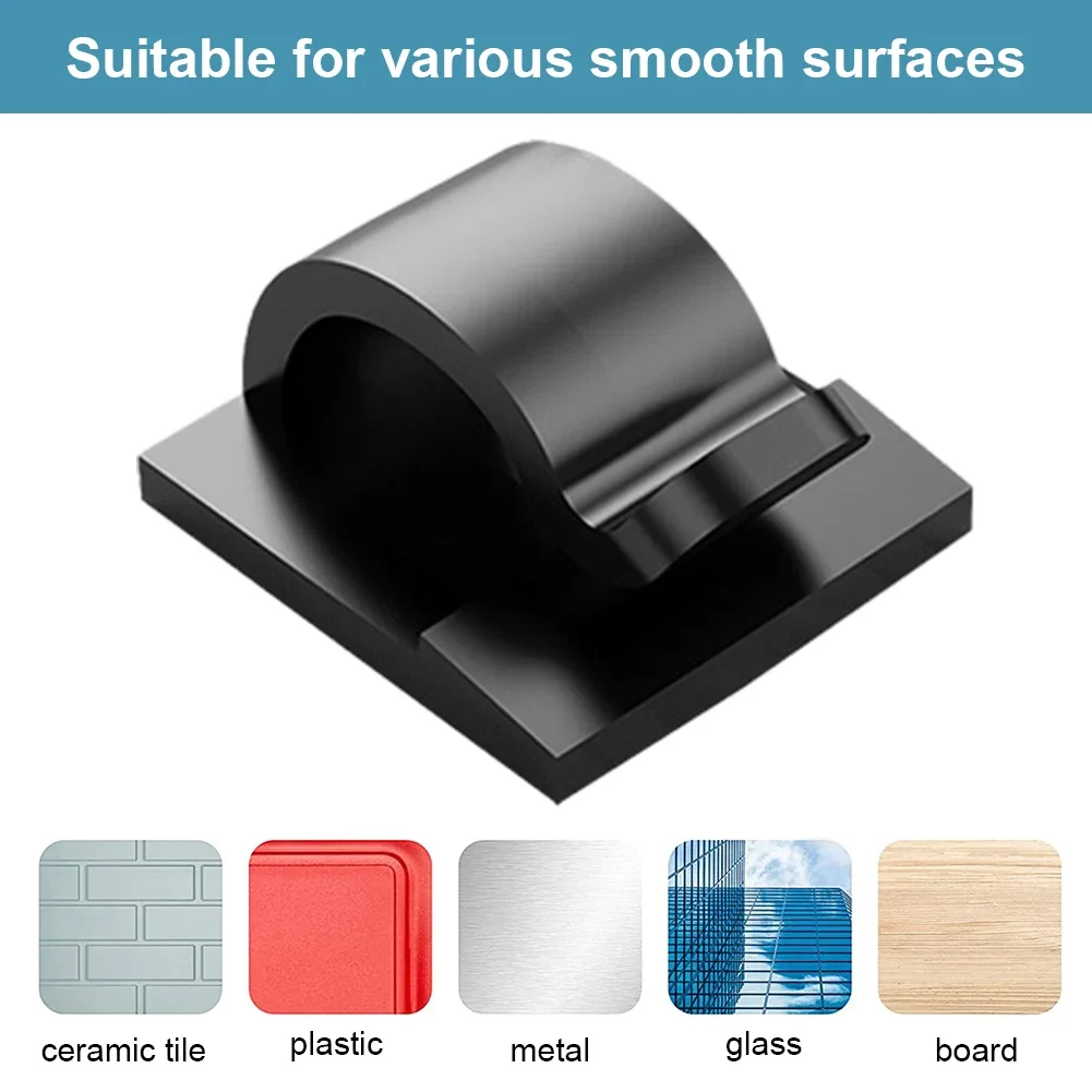 Description Picture 4 of item10pc Cable Clips Self Adhesive Cord Management Wire Holder Organizer Clamp Outdoor Ornament Hooks for Hanging Christmas Lights