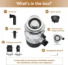 Garbage Disposals with Power Cord, Coutinuous Feed Food Waste Disposal with Sound Reduction (EM 200) 5