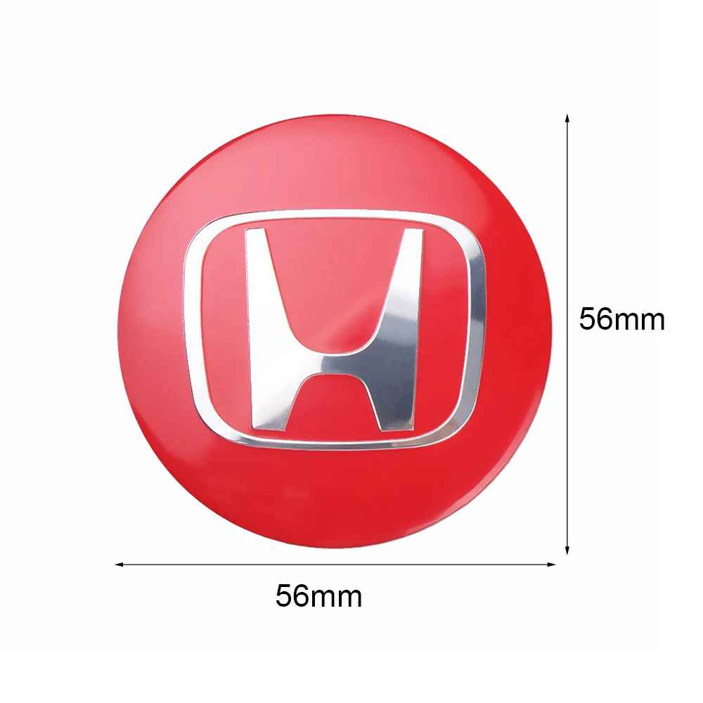 Car Styling Aluminum Wheel Center Hub Caps Stickers 4Pcs For Honda