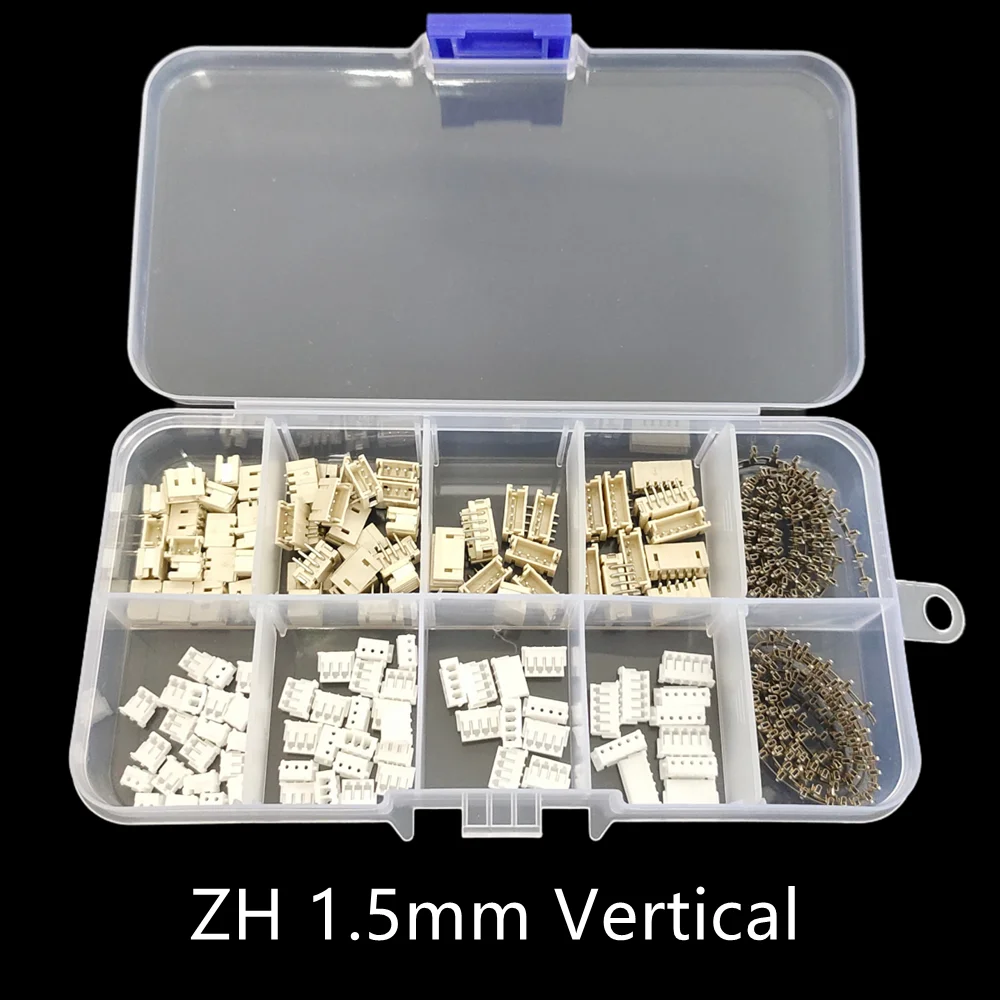 1Box ??JST1.25 SH1.0 ZH1.5 PH2.0 XH2.54 2/3/4/5P 남성 플러그 여성 소켓 수평 수직 핀 헤더 하우징 터미널 키트