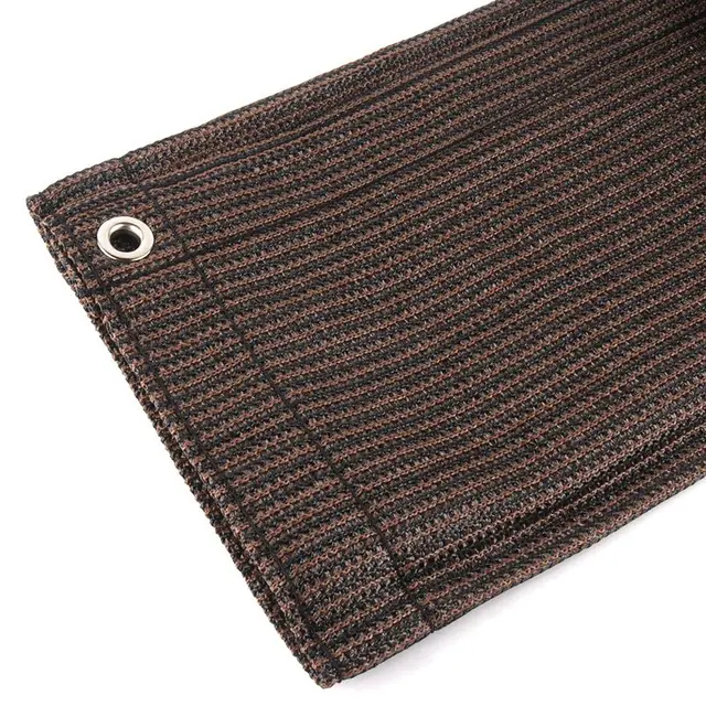 Customizabe 180 Gsm Sűrítse Az Uv-Ellenes Kávé Barna Napsütötte Nettó Pavilon Pergola Lombkorona Napsütéses Vitorlák Erkély Adatvédelmi Képernyő - Image 4