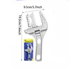 Bathroom Adjustable Wrench, 6-68mm Mini Adjustable Wrench, Multifunctional Aluminum Wrench, Bathroom Pipe Nut Removal Tool 6