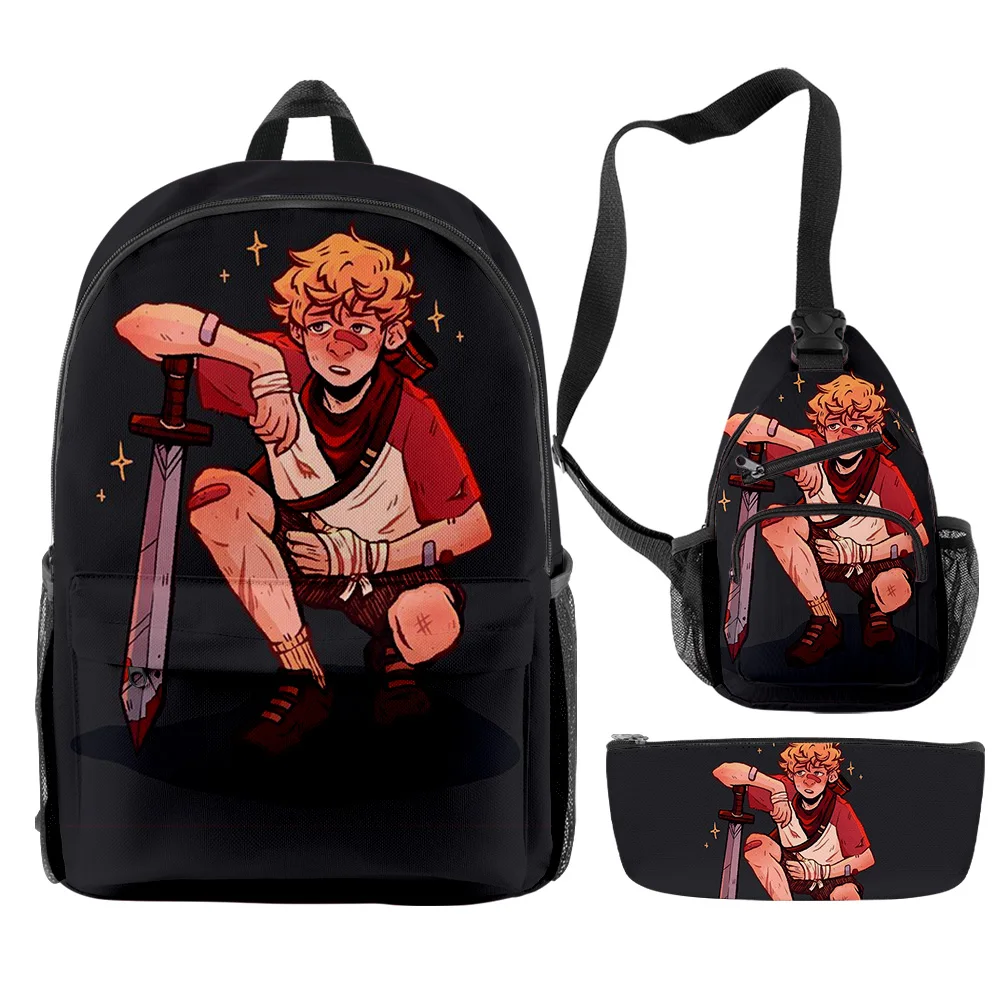 Classic Novelty Funny Dream Tommyinnit 3D Print 3pcs/Set pupil School Bags Travel Laptop Backpack Chest Bag Pencil Case