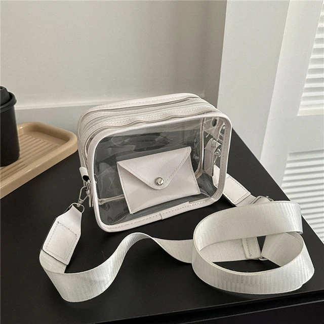 여름 필수품에 스타일을 더하는 다목적 여성용 투명 지갑 크로스바디 비치 백