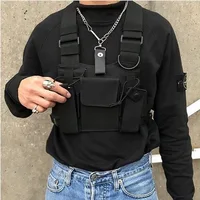 Functional Tactical Chest Bag For Men Fashion Bullet Hip Hop Vest Streetwear Bag Waist Pack Unisex