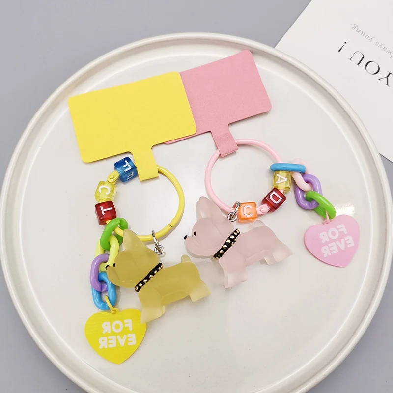 Phone Anti-lost Lanyard Keys Creative Cartoon Puppy Doll Pendant Pendant Keychain RoundUniversal Clip Mobile Phone L