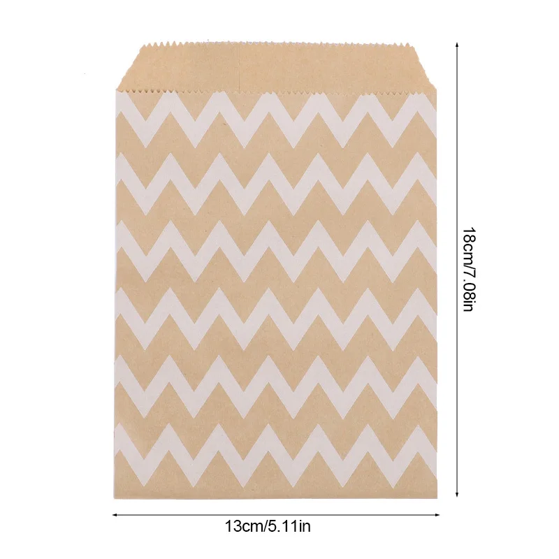 25/50pcs 13x18cm Kraft Paper Candy Cookie Bags Wedding Favors Thank You Gift Packing Bag For Guest Birthday Party Decor Supplies