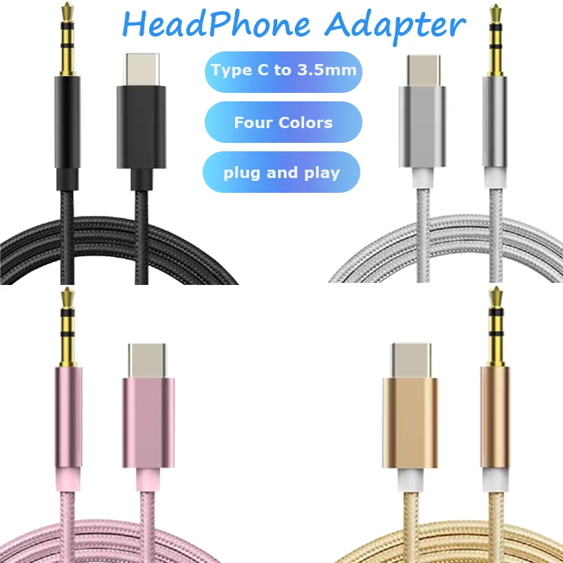 Usb C To 3.5mm Aux Audio Cable Headset Speaker Headphone Jack Adapter Car Aux For iPhone 16 15 Samsung S20 S21 Ultra Xiaomi 14 type c to 3.5mm adapter audio cable aux adapter audio converter