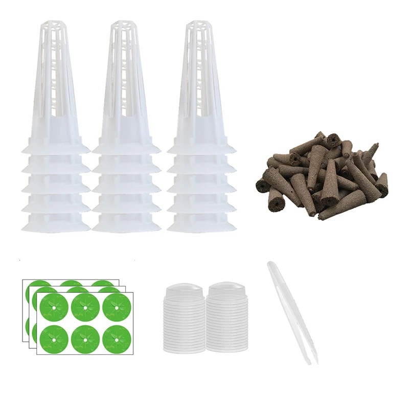 

Grow Baskets, Hydroponic Seed Starter Pods Baskets Replacement Compatible Hydroponic Growing System Durable Transparent