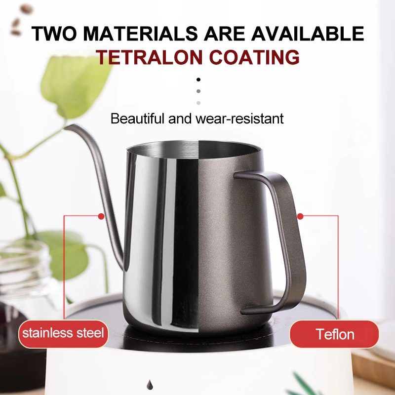 304 Stainless Steel Coffee Pot Long Narrow Spout Drip Kettle Manual Pour Over Coffee Maker Tea Pot 250ml/350ml/600ml with Lid coffee pot coffee kettle pour over coffee maker coffee maker