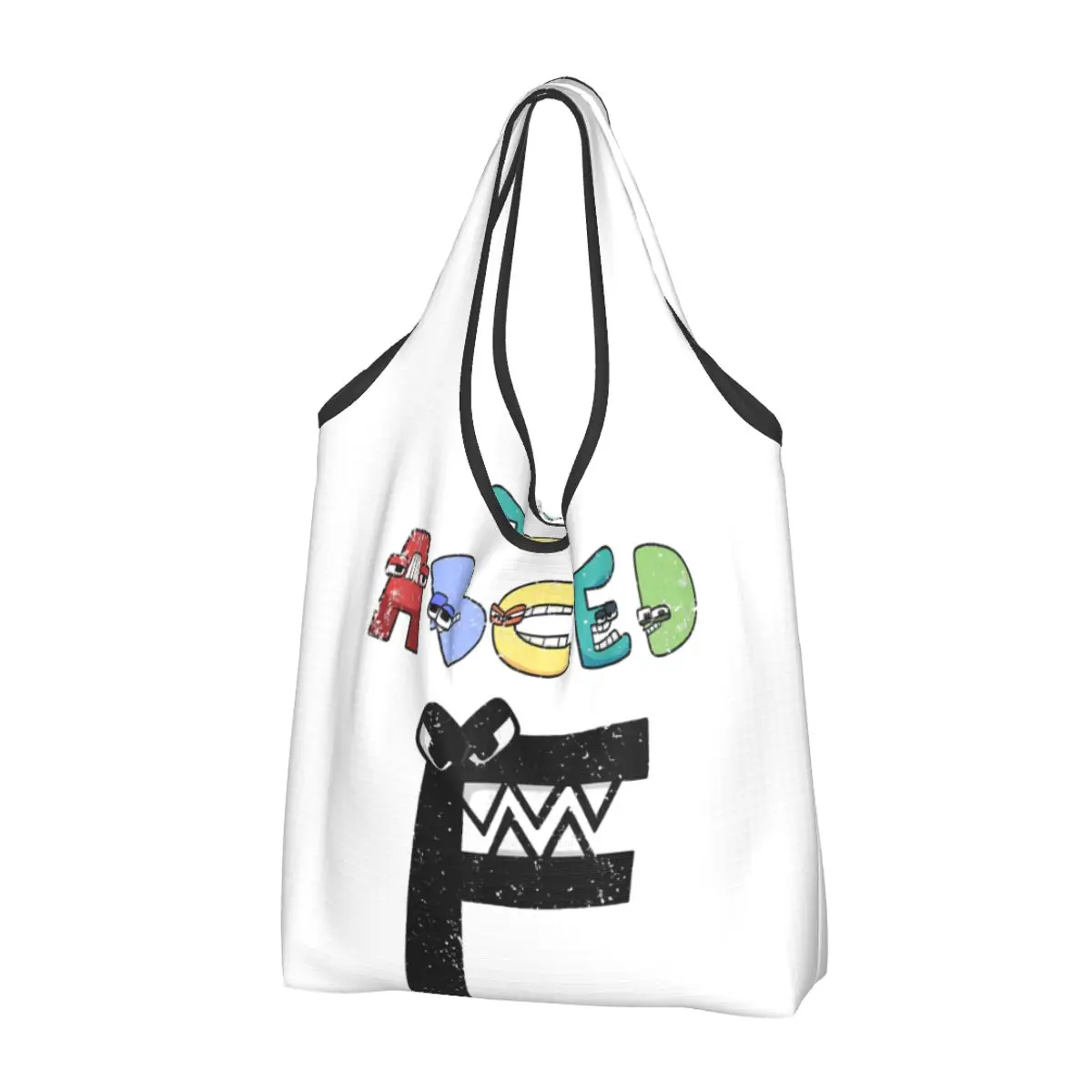 Riutilizzabile Alphabet Lore F Abc Letter E D Shopping Bags Per Generi Alimentari Pieghevole Christmas Boys Birthday Gamer Grocery Bag Tote Bags