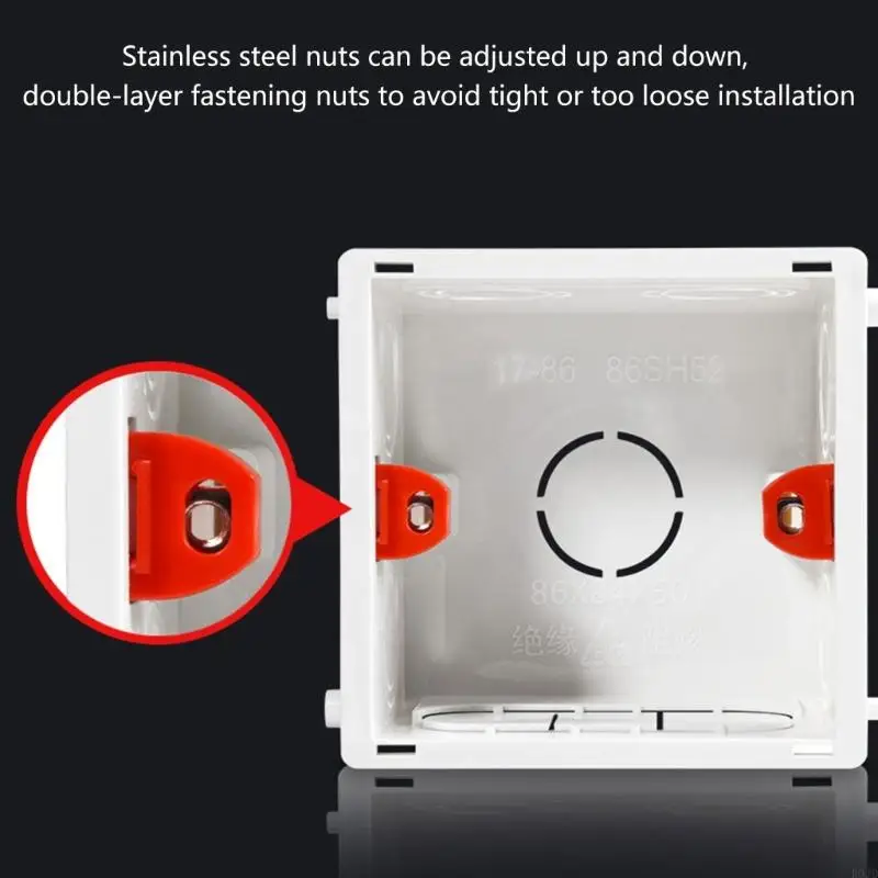 R0JD 86-Type PVC Junction Box Wall Mount Cassette For Switch Socket Base