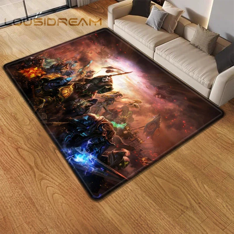 thumbnail image 1 of Alfombra del juego World of Warcraft para sala de estar, alfombra para acampar, alfombra de picnic Stranger Things, alfombra antideslizante para deportes electrónicos, alfombra de yoga, regalo para fa, 1 of 5