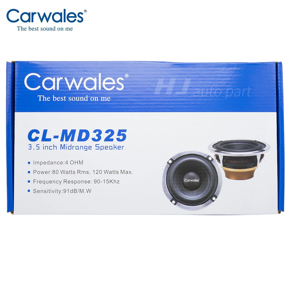 2pcs 3.5 Inch Midrange Speaker 80W rms power Car Audio Sound System Speaker audio horn High Fidelity Pure Vocal