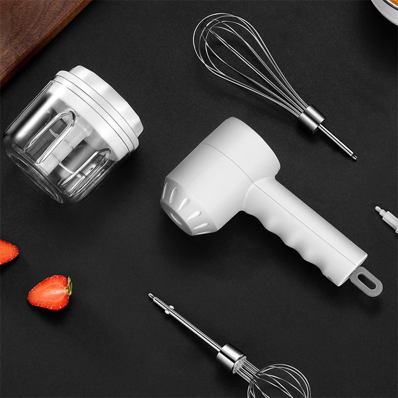 Fouet Sans Fil Portable Mini Batteur électrique Sans Fil - 3 Vitesses Pour Pâtisserie Et Café Mélangeur Cuisine 3 Modes