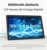 Tablette Android 15 ANRY C95 11 pouces, Octa Core 2026, 20 Go de RAM, 128 Go de ROM, 6000 mAh, Charge Rapide 18W, WiFi 6 5G, Écran HD IPS, Tablette PC Mondiale 2