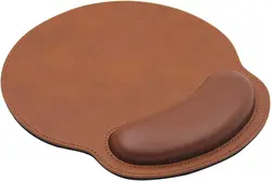 Ergonomic Memory Foam Wrist Support Mouse Pad for Comfortable Pain Relief (Brown)