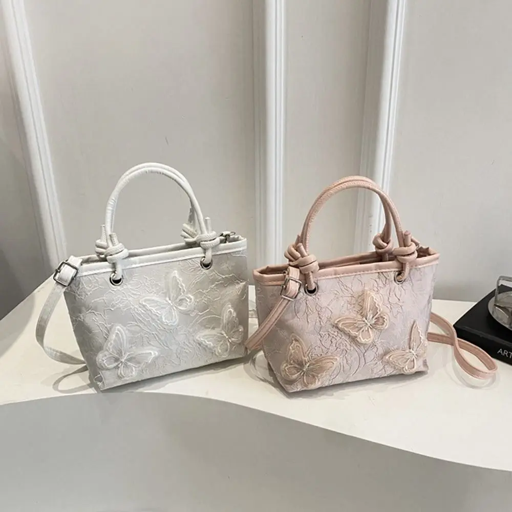 Creative Lace Shoulder Bags Elegant Handbags Embroidery Simple Tote Bag Women