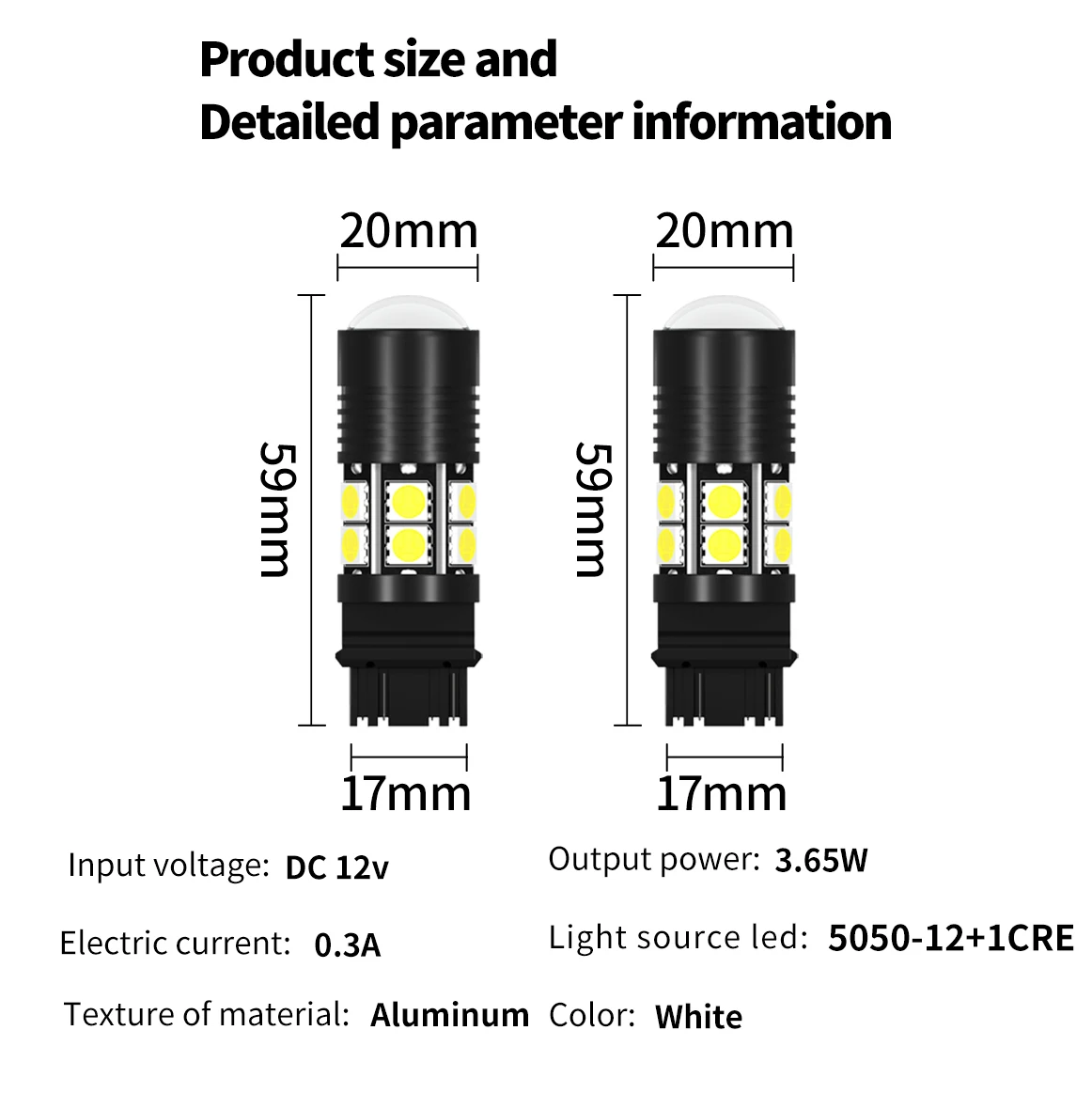 T25 Canbus 3157 3156 3057 LED , ڵ  극ũ , DRL  ȣ , 12V, P27/7W, 2 