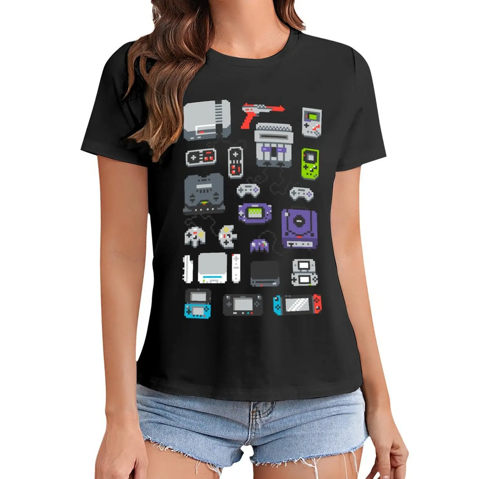 

Super Pixel of my Childhood T-Shirt new edition anime clothes Womens clothing