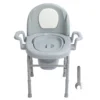 Bedside Commode Chair Bedside Commode Toilet Heavy Duty Sealed Lid Armrests with 2 Internal Buckets for Squat Toilet for Adults 1