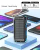 Xilecaly Waterproof Power Bank 20000Mah Dual USB Travel Outdoor Mobile Phone Charger Solar Powerbanks For Camping For iphone 16 2