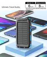 Xilecaly Waterproof Power Bank 20000Mah Dual USB Travel Outdoor Mobile Phone Charger Solar Powerbanks For Camping For iphone 16 2