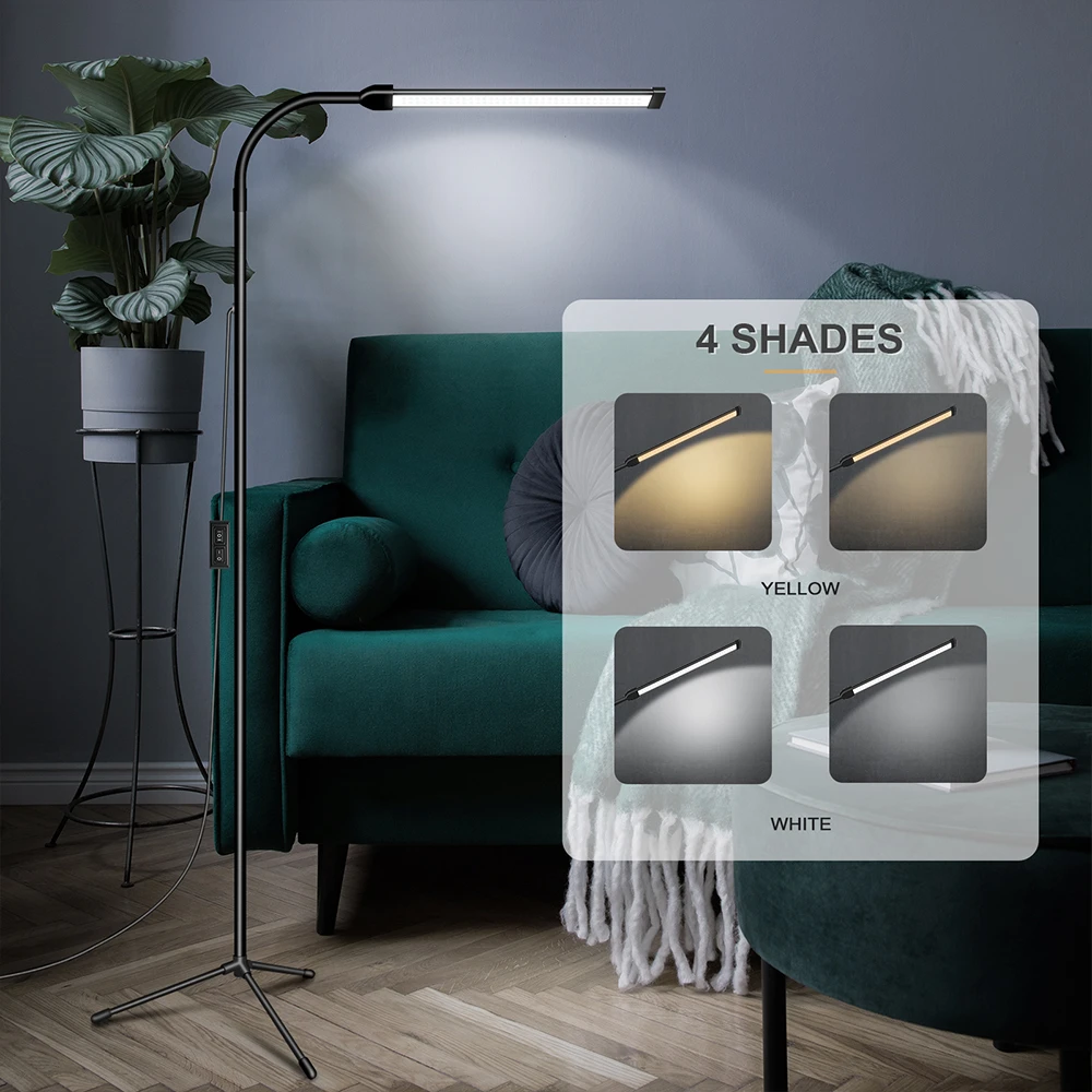 Led Floor Lamp For Living Room Indoor Lighting Stand Adjustable
