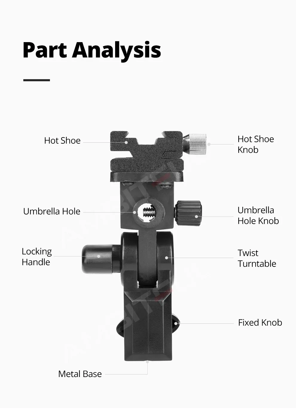 GODOX B Type  D Type  E Type AD-E Flash Hot Shoe Adapter Trigger Umbrella Holder