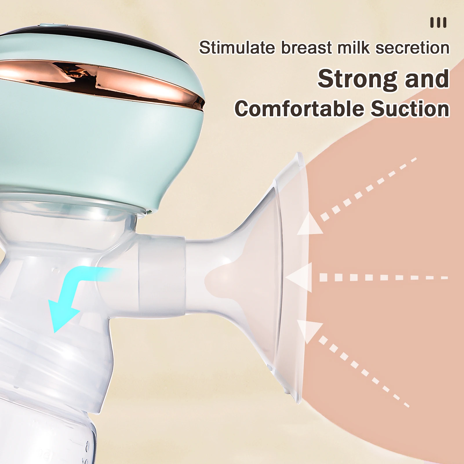 YOUHA T1 Electric Breast Pump Silent for Breastfeeding Anti-Backflow Breast Pump with 180ml Milk Bottle Baby Accessories Newborn