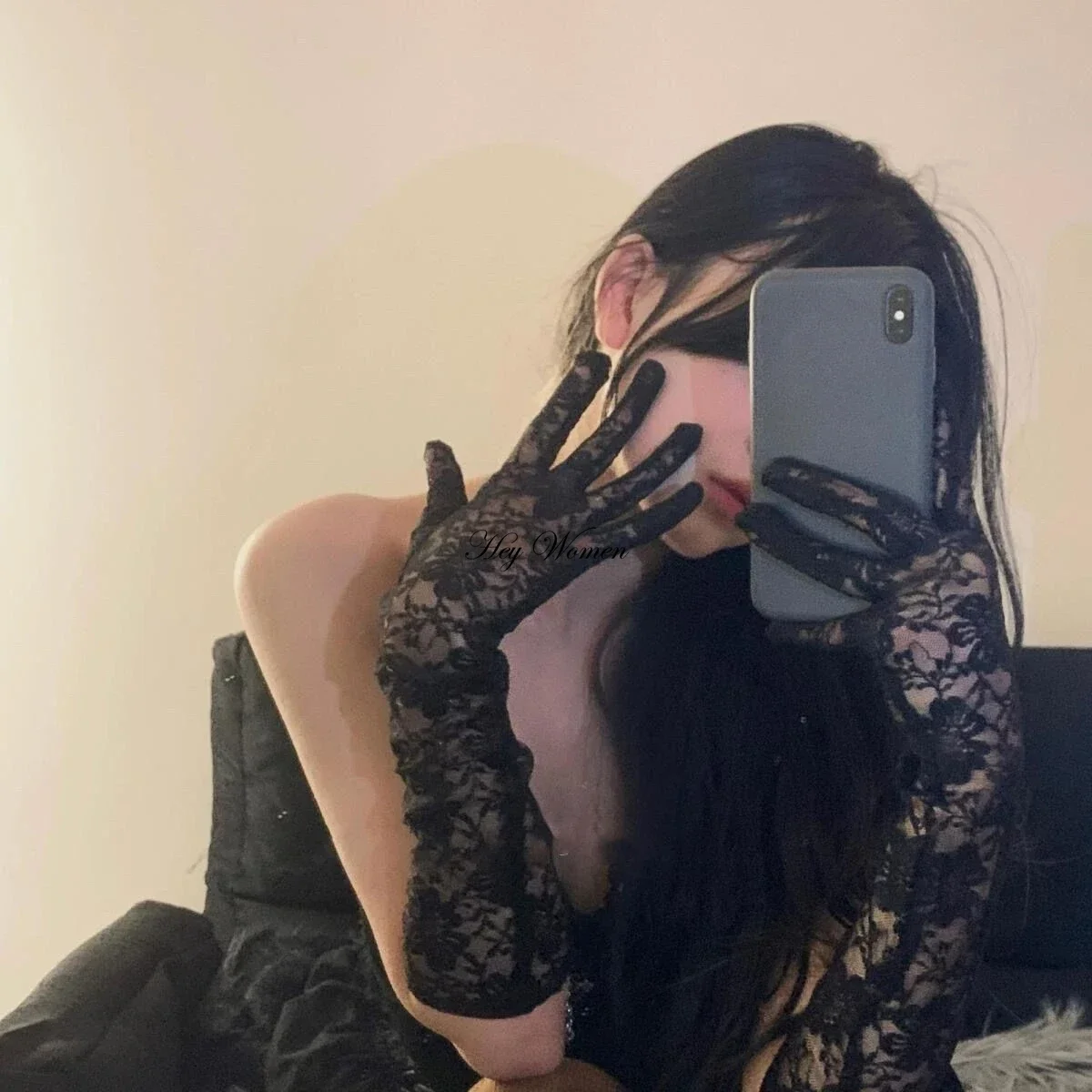 Elastic Passion Lolita Lace Gloves Gothic fingerless gloves Retro Mesh Flower Dress Accessories Women Arm Warmers Sexy Sleeve Mittens