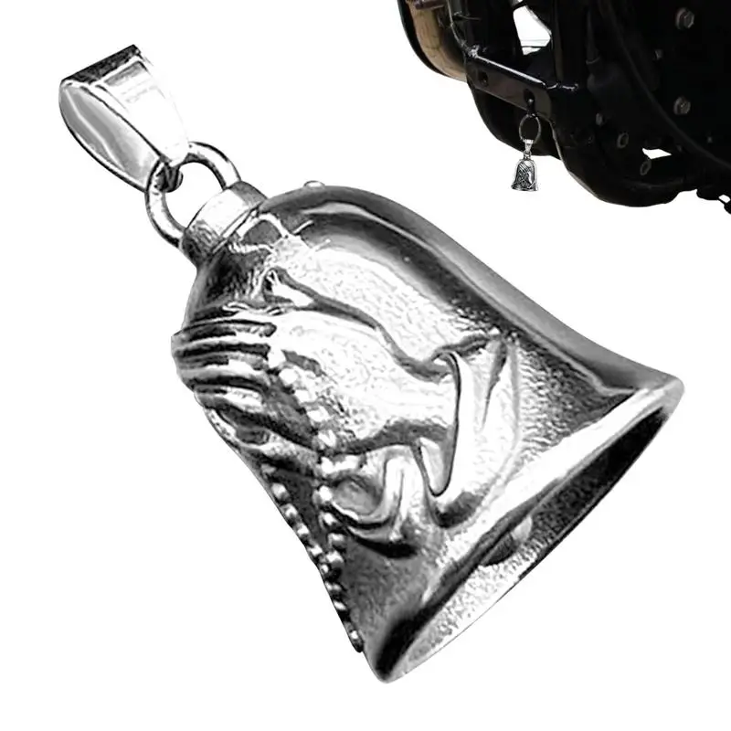 1pc Motorcycle Lucky Bell Praying Hand Luck Bell Luck Riding Bells 3D Motorcycle Bell Biker Motorcycle Safety Bell decoration