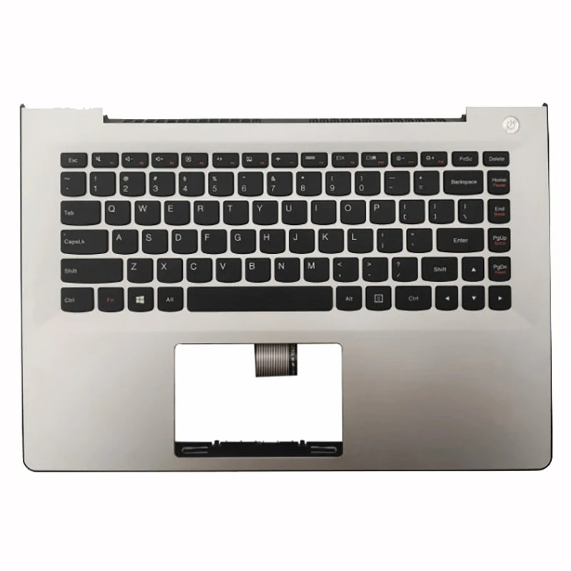 

Новый корпус, подставка для рук, верхний корпус с английской клавиатурой для ноутбука Lenovo S41-70 -75 -35 U41-70 500S-14ISK 300S-14ISK, серебристо-черный