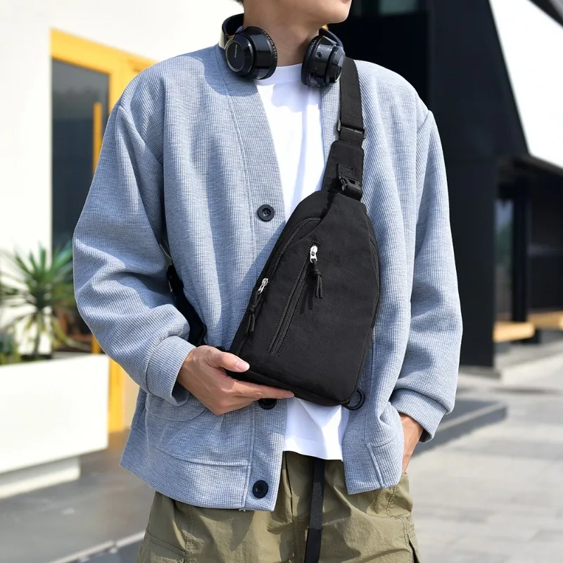 Fashion Casual Messenger Bag Multifunctional Multi-pocket Chest Bag Suitable for Outdoor Sports,cycling and Daily Commuting
