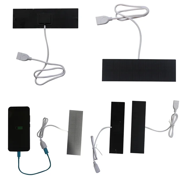 USB Solar Panel Charger Portable Battery Mobile Phone Charging Bank Charging Panel for Phones Fans Flashlight Small Power Banks 3