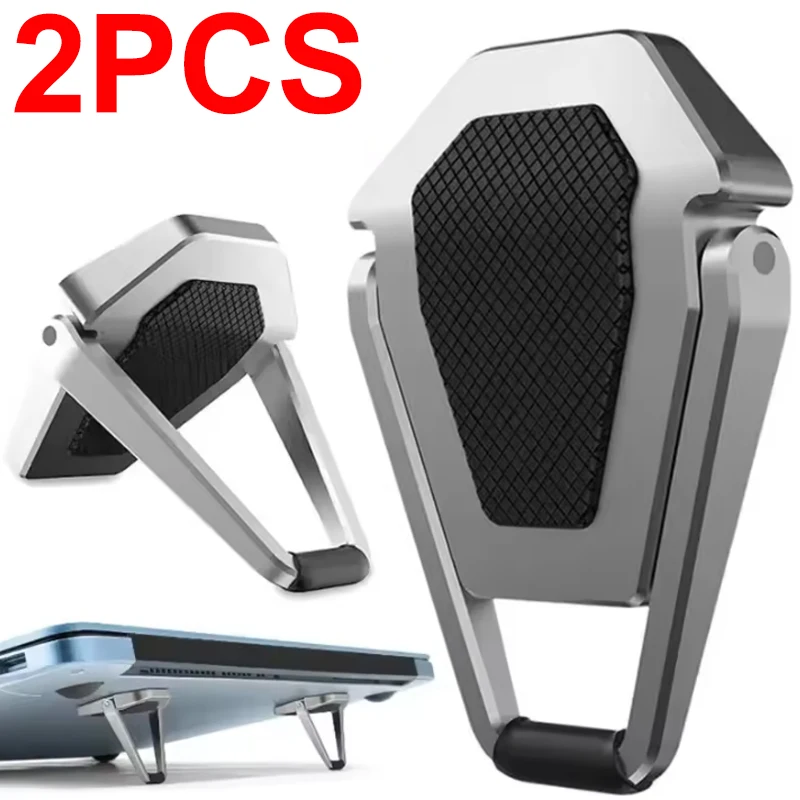 새로운 접이식 노트북 스탠드, 미니 보이지 않는 컴퓨터 키보드 홀더, 휴대용 미끄럼 방지 냉각 접이식 홀더-2개